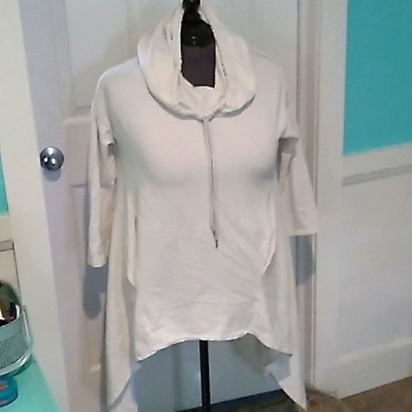 Womens medium, asymetrical, cowl neck shirt. NWOT - Picture 1 of 7